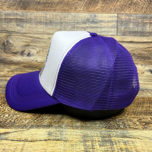 Coors Field Colorado Rockies Mens Trucker Hat Purple Snapback Retro Baseball Cap - Picture 4 of 8